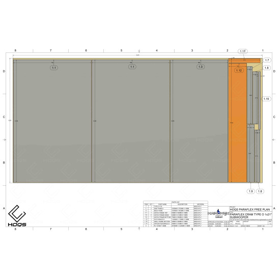Official Paraflex Type O 1x21 Free plans