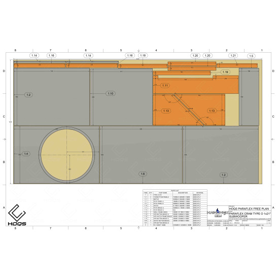 Official Paraflex Type O 1x21 Free plans